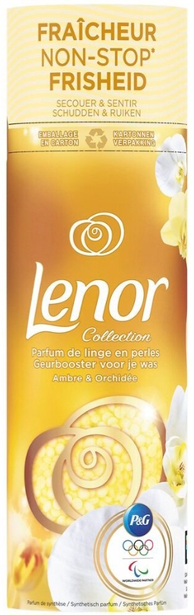 Parfum de Linge en perles Ambre et Orchidée LENOR 235g
