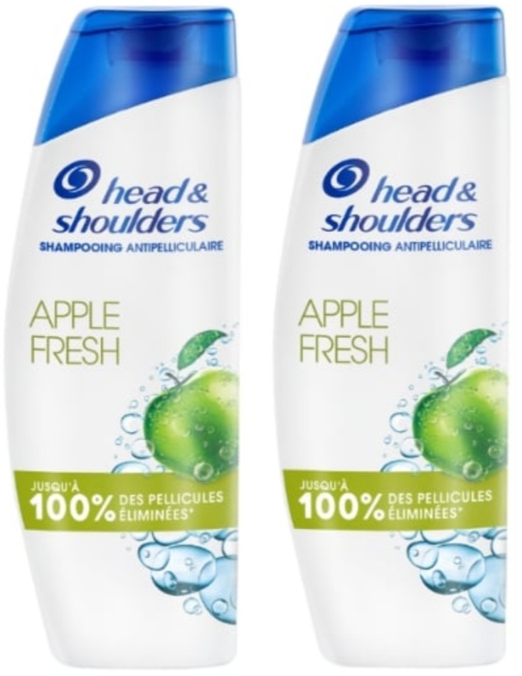 Shampooing Anti-Peliculaire à la Pomme Fraiche HEAD & SHOULDERS 2x330ml