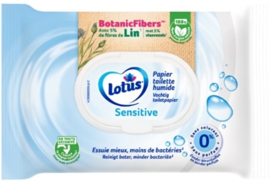 Papier toilette humide Lotus  Sensitive x42