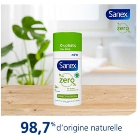 Deo solide Sanex zero respect & control 56g