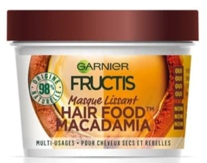 Masque cheveux nourrissant Hair Food Macadamia Fructis Garnier 390ml