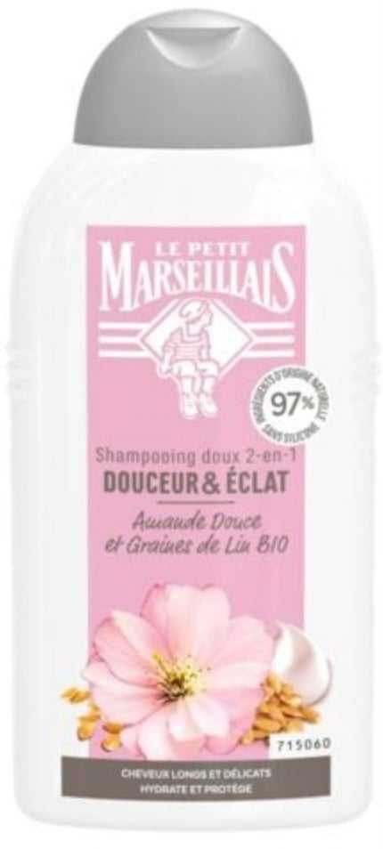 Shampooing doux 2en1Amande douce & grains de lin bio Le Petit Marseillais 250ml