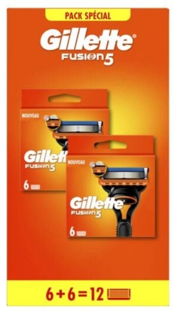 Lames rasoir Gillette Fusion5 x6+6