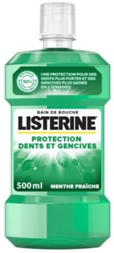Bain De Bouche Listerine protection dents et gencives menthe fraiche 500ml