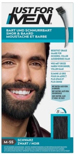 Coloration Permanente Gel colorant homme moustache et barbe noir JUST FOR MEN