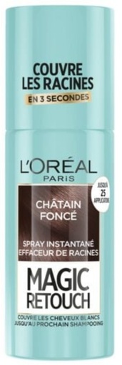 Coloration Cheveux Temporaire Spray Retouche Racine Châtain Foncé MAGIC RETOUCH 75ml