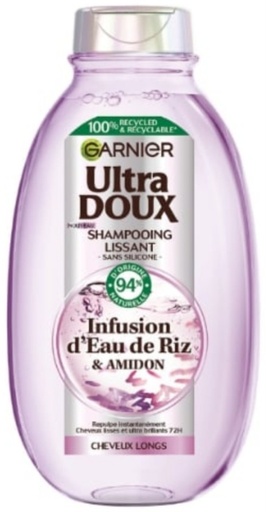 Shampoing lisant infusion d'eau de riz & amidon ULTRA DOUX 250ml