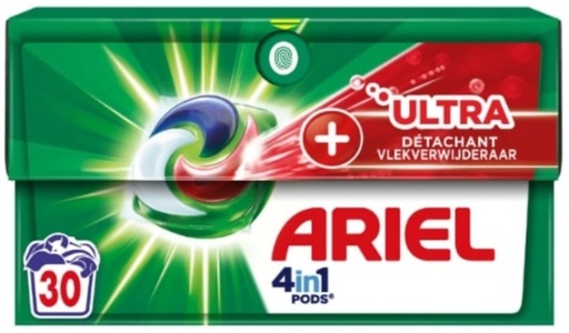 Lessive Ariel +Ultra Détachant All In 1 Pods X30