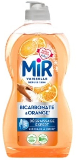 Liquide Vaisselle Bicarbonate et Orange Dégraissage Expert à Froid MIR 450ml