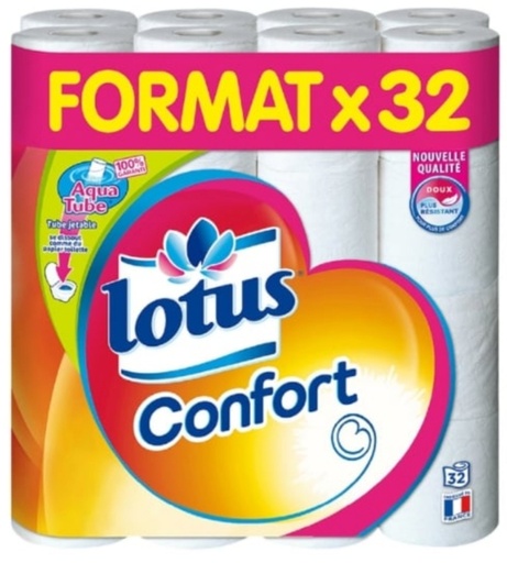 Papier toilette Confort blanc LOTUS x32