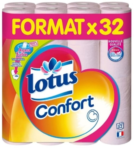 Papier toilette Confort rose LOTUS x32