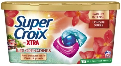 Capsules Lessives Îles Grenadines Fleurs Précieuse des fles & Baies de Groseille SUPER CROIX X28