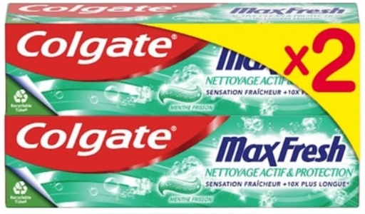 Dentifrice Cristaux Net et Protection COLGATE 2x75ml