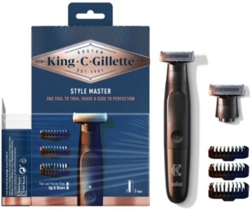 Rasoir King C Gillette Style Master Avec 3 Sabots + lame de recharge