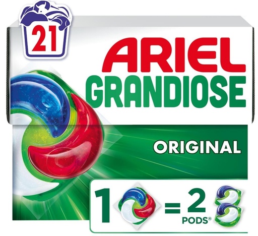 Lessive capsules Ariel grandiose Original x21