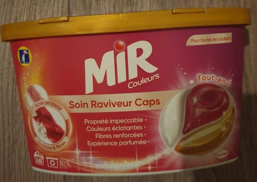 Mir capsules tout en 1 couleurs soin raviveur x18 270g