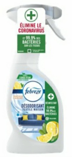 Deo spray Febreze textil maison 375ml fraicheur d'agrumes