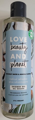 Gel douche pluie rafraichissante Love beauty and Planet 400ml
