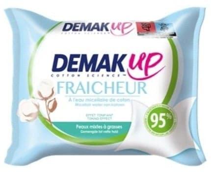 Lingettes Demak'up Fraicheur peaux mixtes à grasses X25