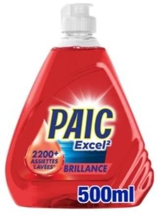 Liquide lave vaisselle PAIC Excel brillance 500ml