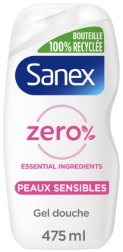 Douche Sanex zero Hypoallergenic peaux sensibles 475ml