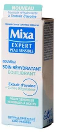 Soin Réhydratant équilibrant peaux sensibles normales à mixtes Mixa 50ml